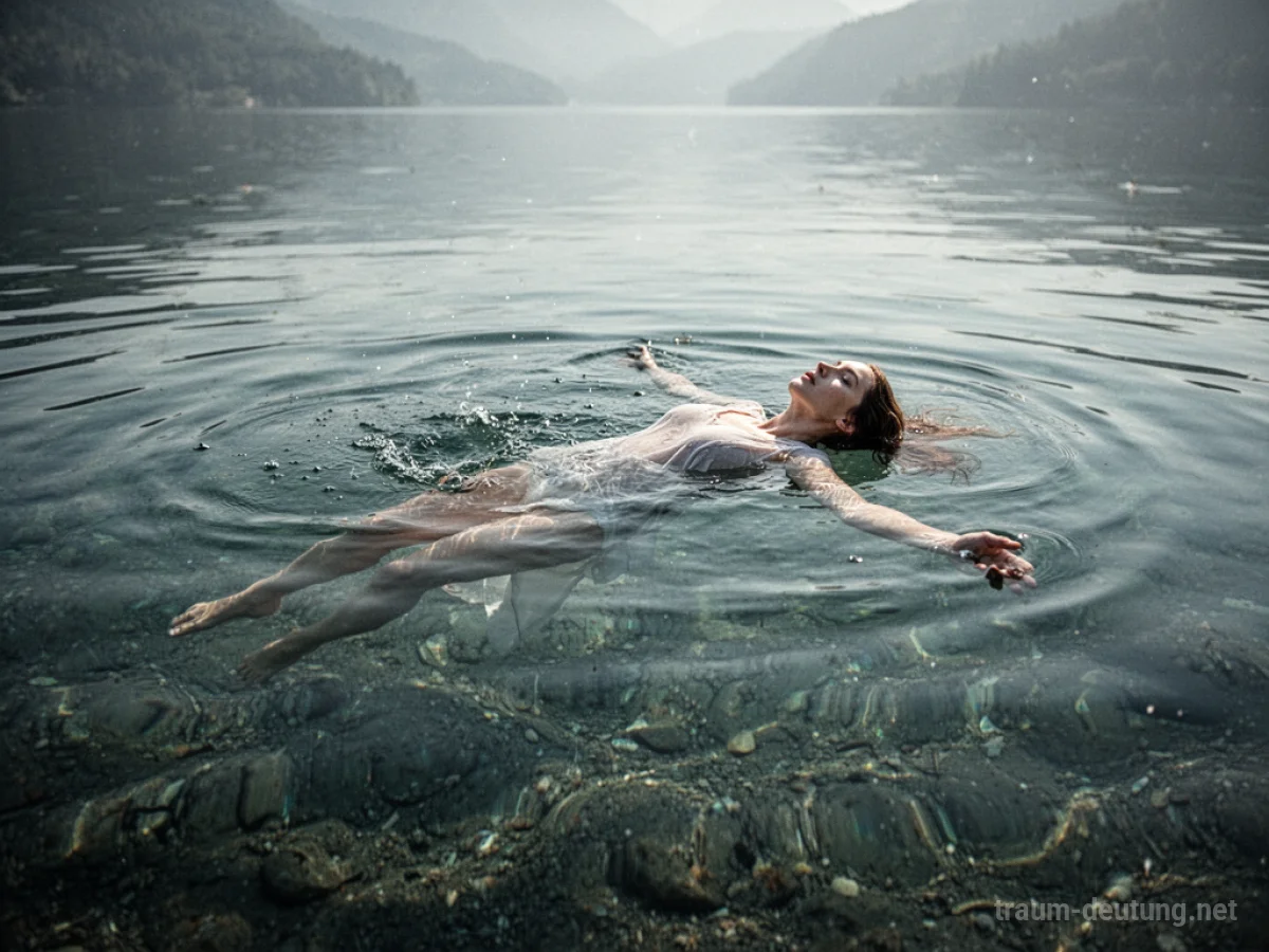 Eine Person schwebt leicht und mühelos im Wasser.