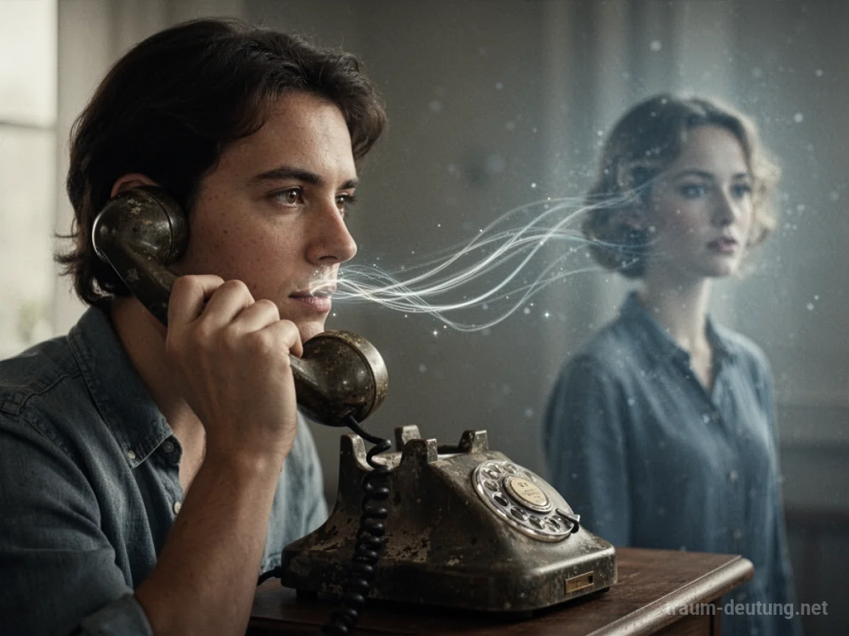 Eine Person hält ein Telefon ans Ohr, um zu telefonieren.