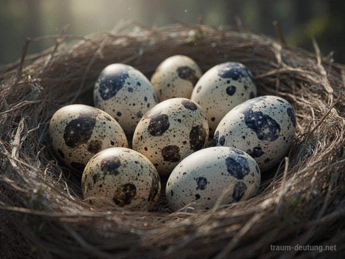 Kleine Taubeneier in einem Nest