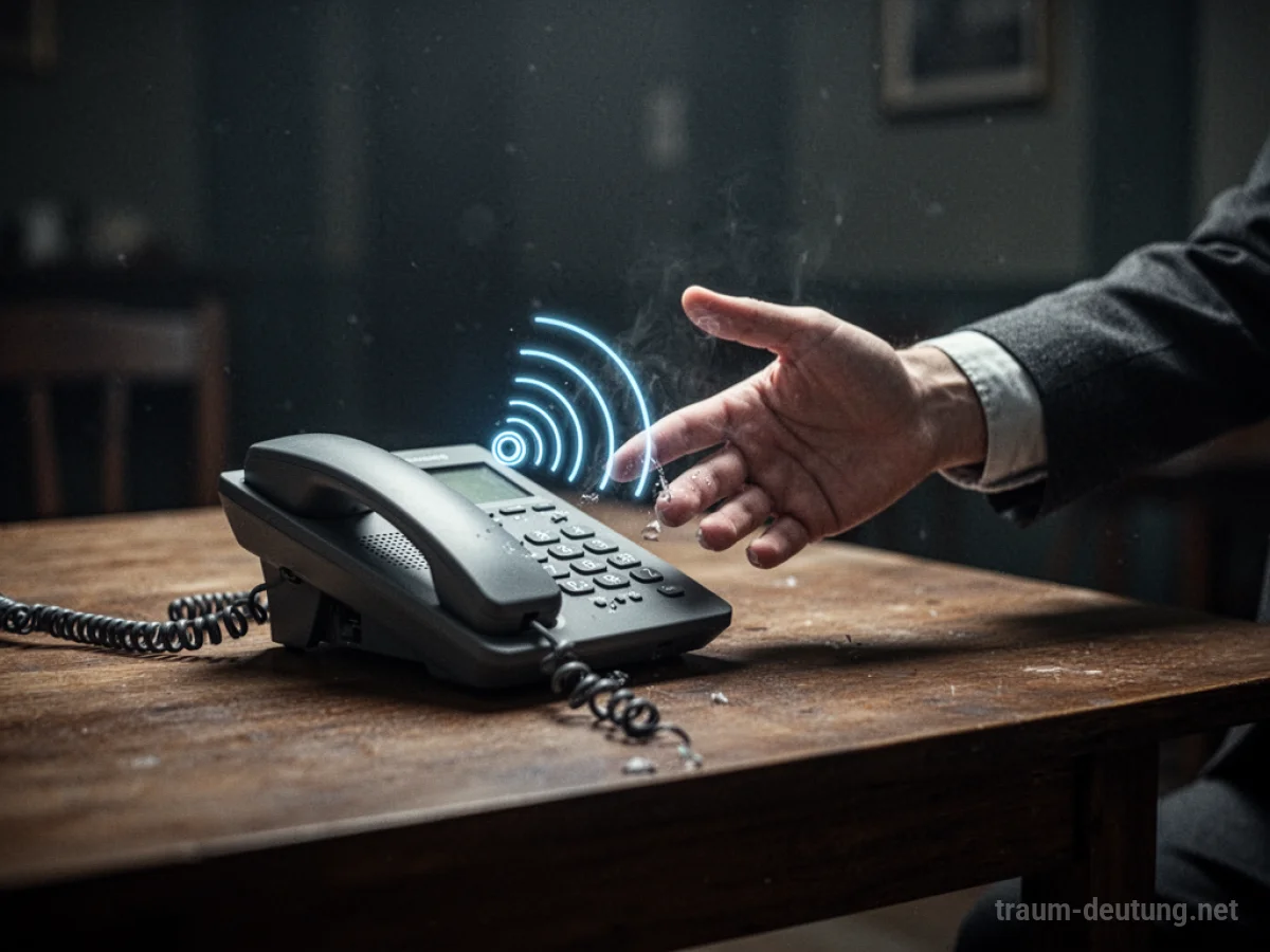 Telefon klingelt unerreichbar, während eine Hand daneben greift