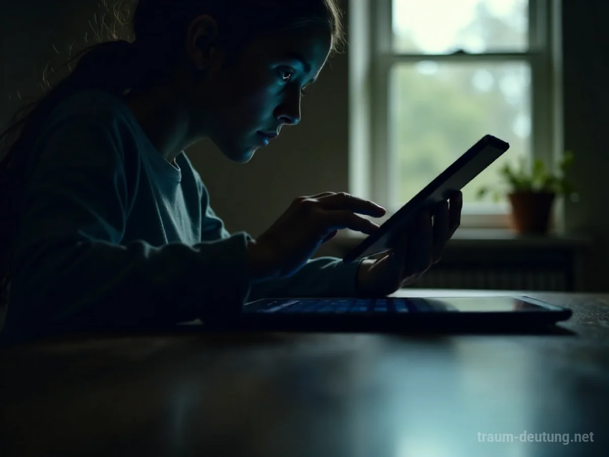 Gestohlene Tablet in dunkler Umgebung