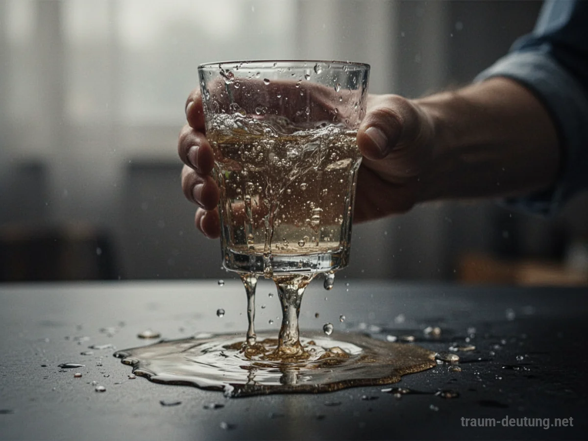 Überfülltes Glas Flüssigkeit, die überläuft