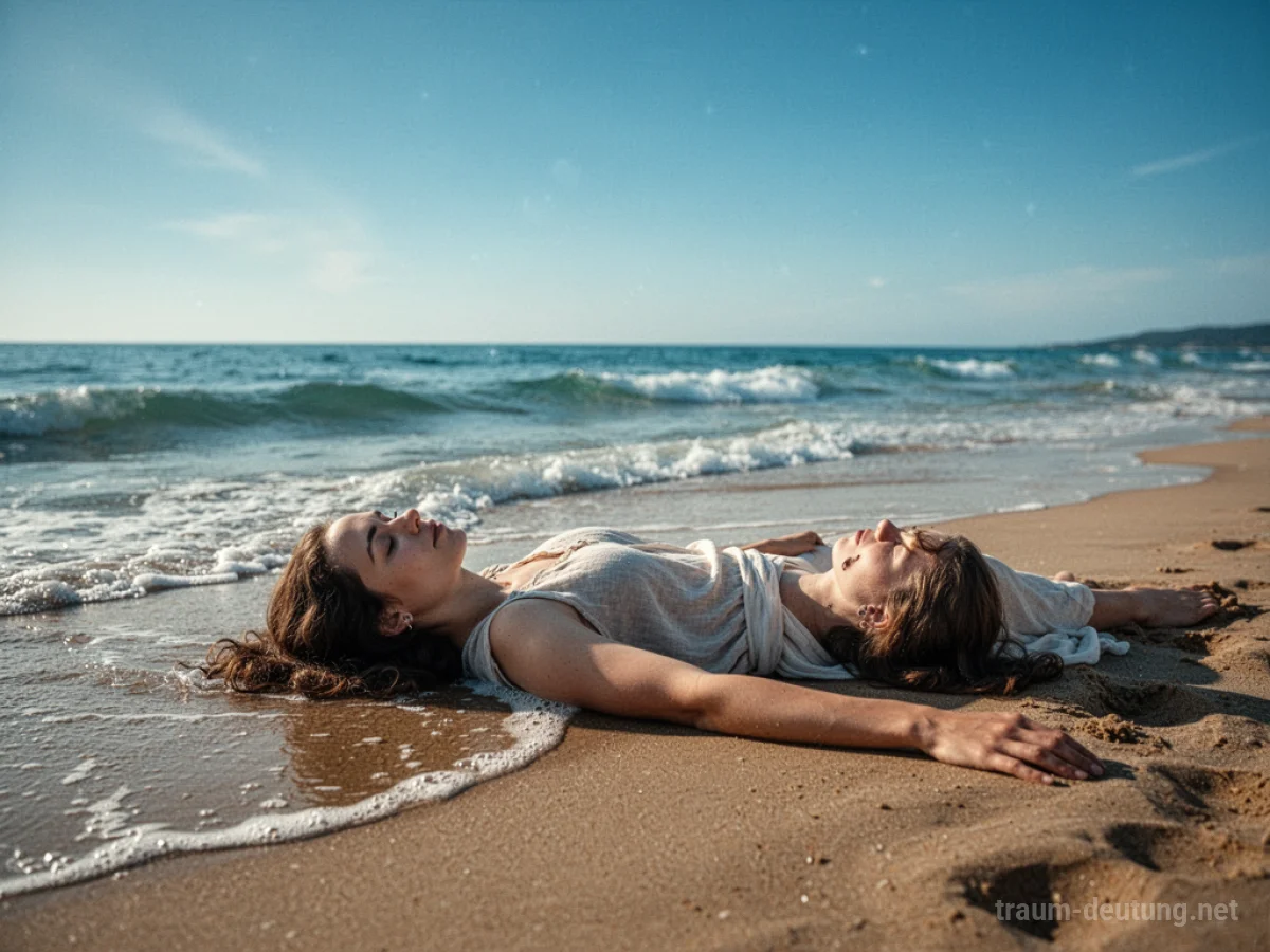 Eine Person liegt entspannt am Strand mit Blick auf das Meer.