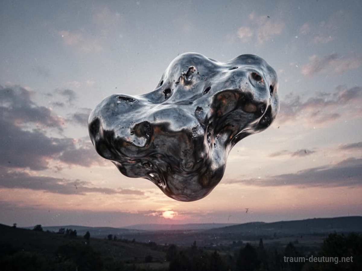 Ein sich formwandelndes UFO am Himmel