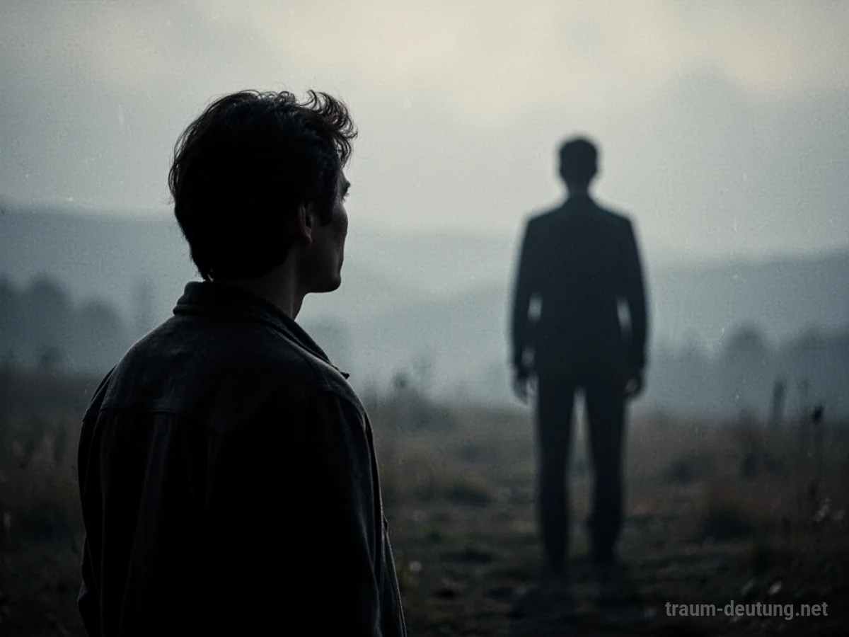 Schattenfigur eines Partners, der sich von einer anderen Silhouette entfernt.