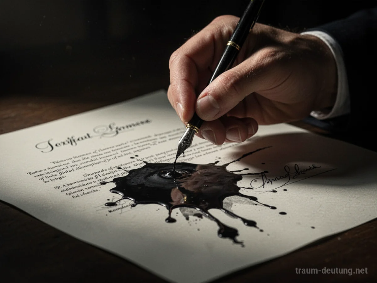 Ein Vertrag mit tropfender Tinte, der eine unfaire Vereinbarung symbolisiert.