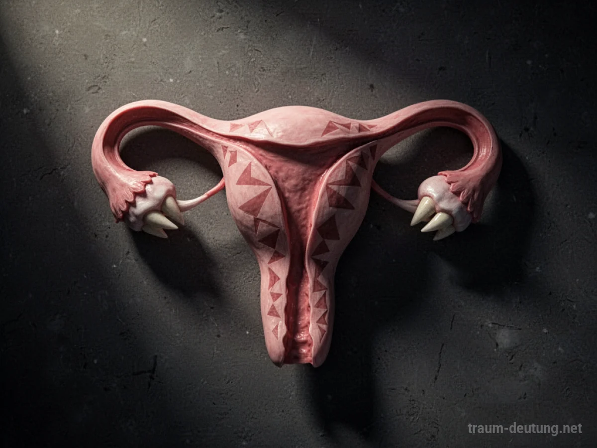 Abstrakte Darstellung einer Vagina mit zahnähnlichen Formen