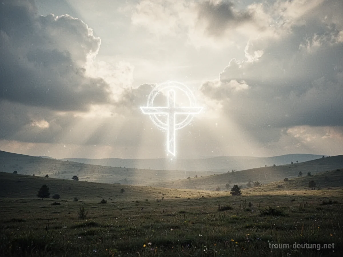 Sanfter Lichtschein über einer Landschaft, symbolisiert ein göttliches Wunder im Traum.