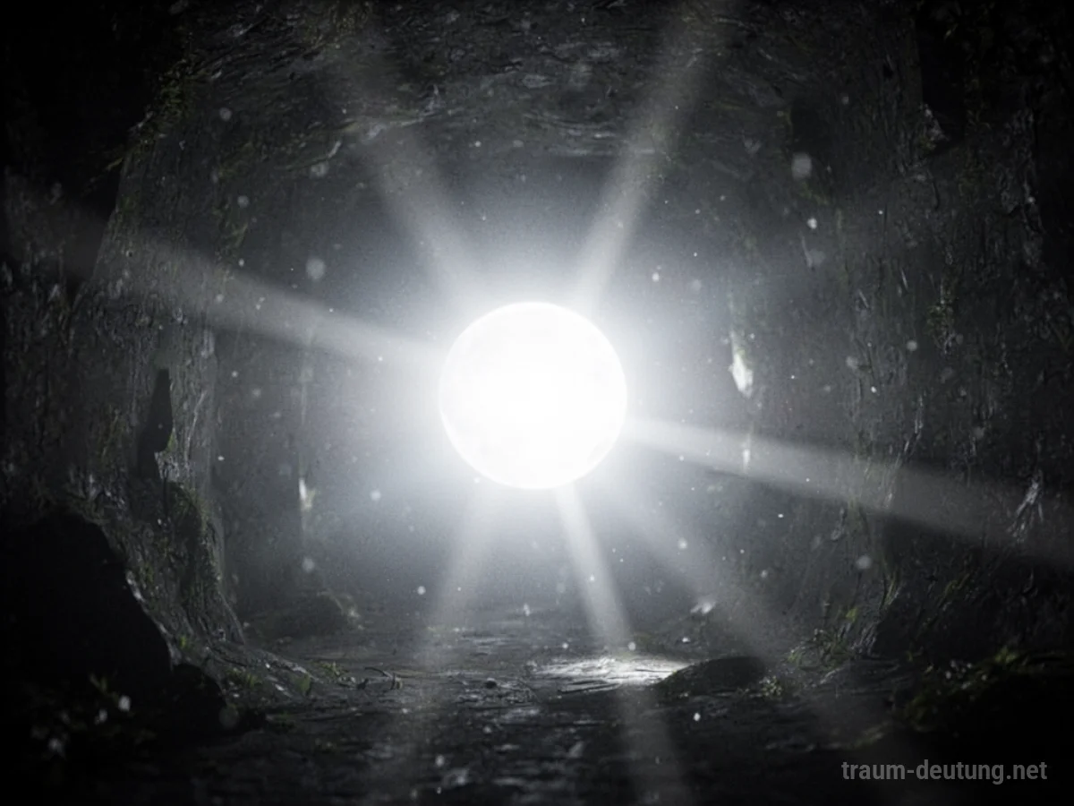 Helles weißes Licht strahlt in dunklem Raum