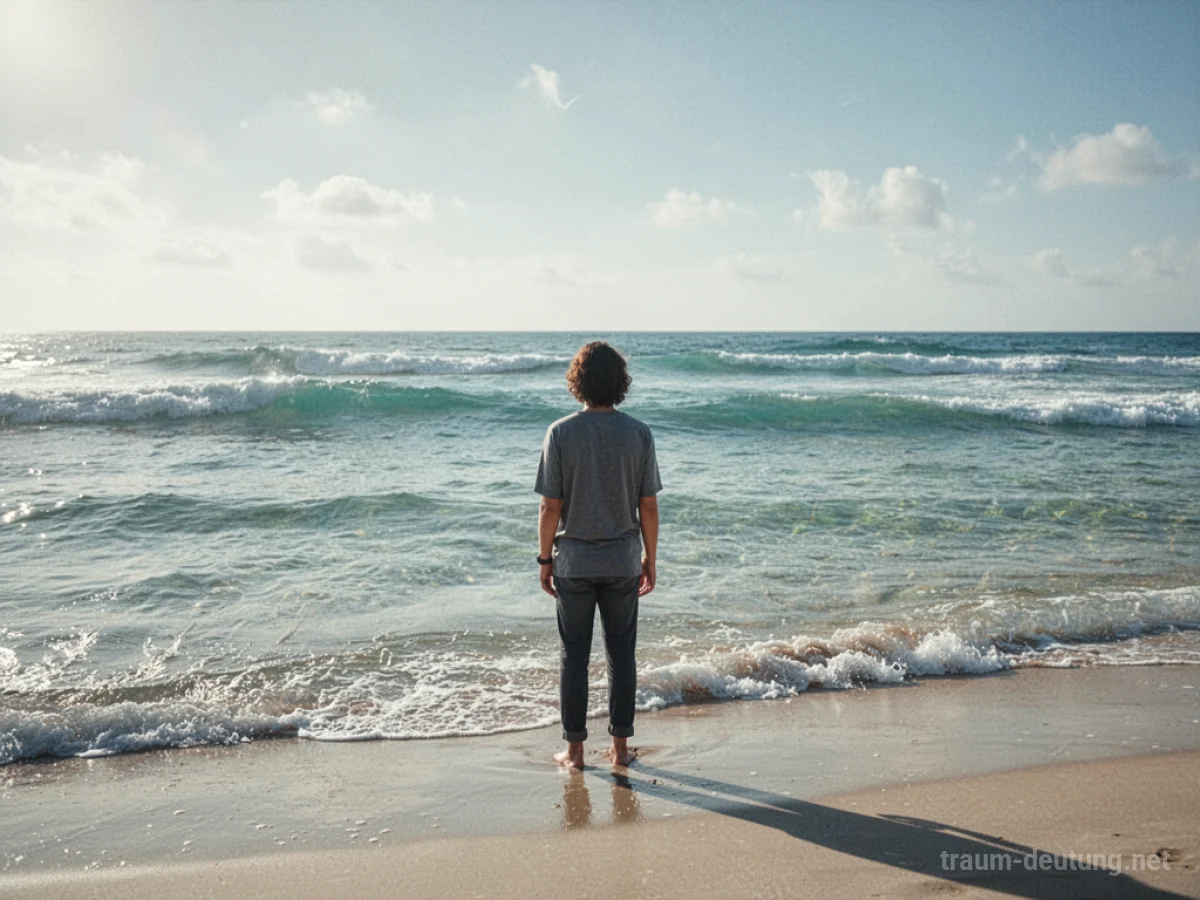 Klare, sanfte Wellen am Strand unter hellem Himmel