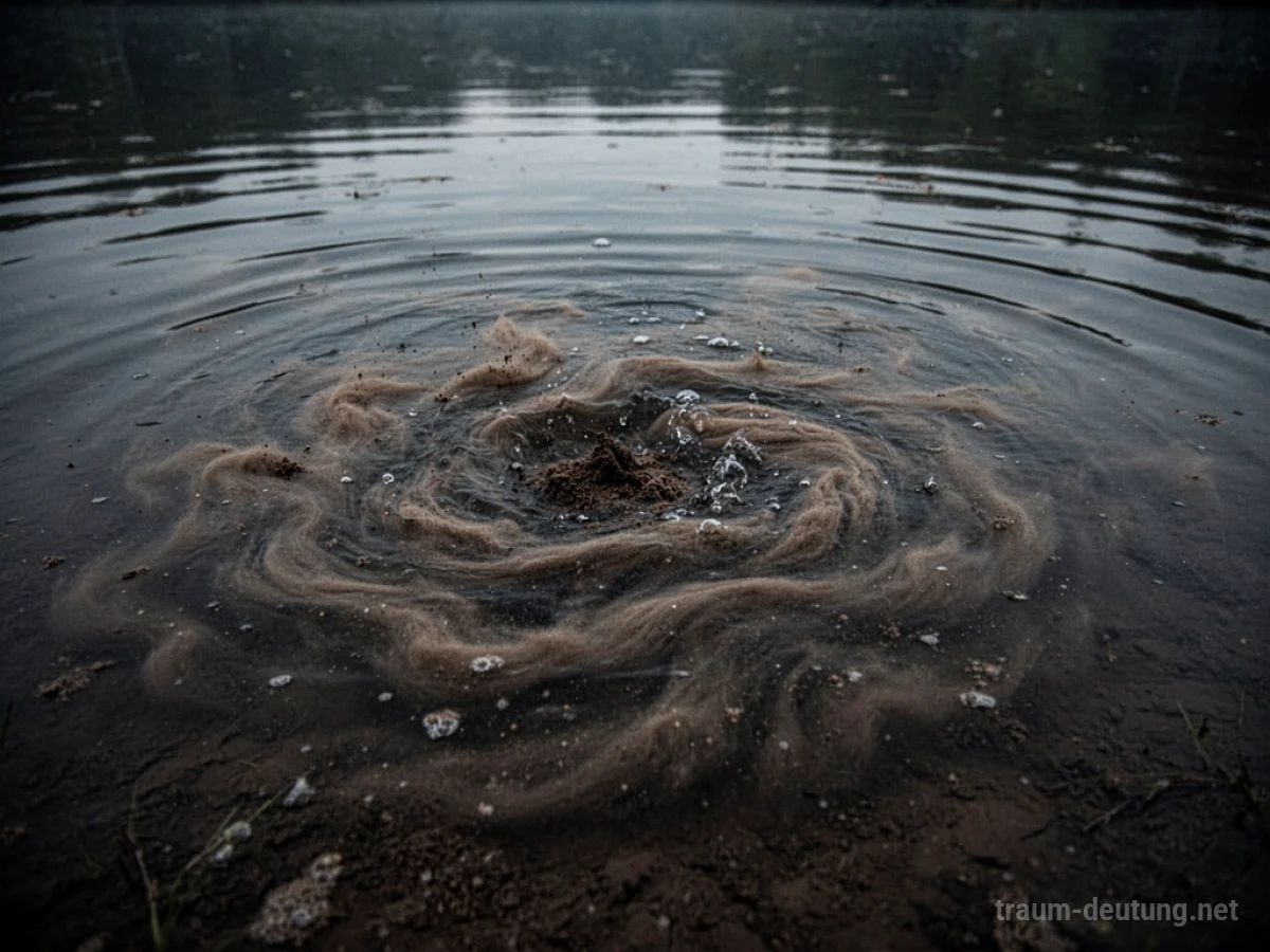 Schlammiges Wasser mit aufgewirbeltem Sediment