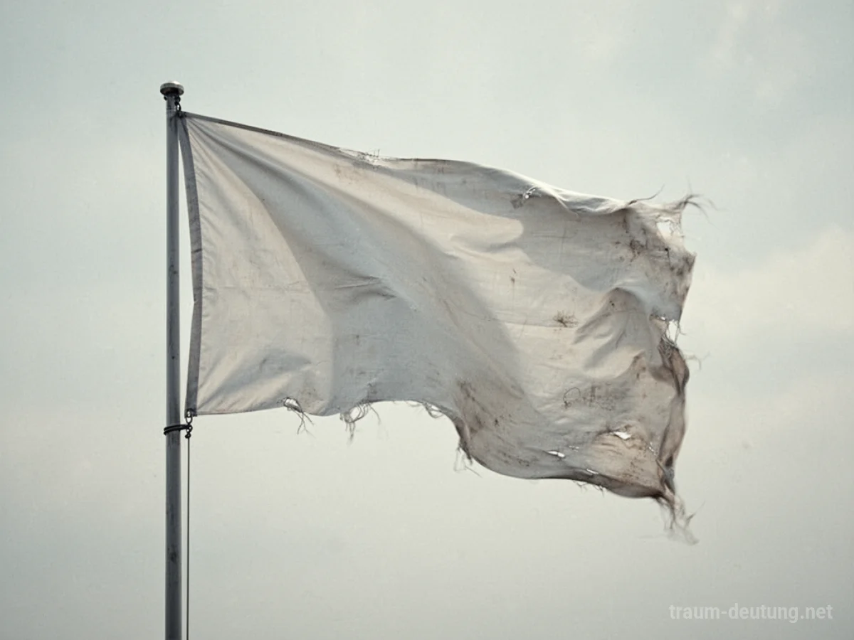 Eine weiße Flagge wird im Traum geschwenkt.