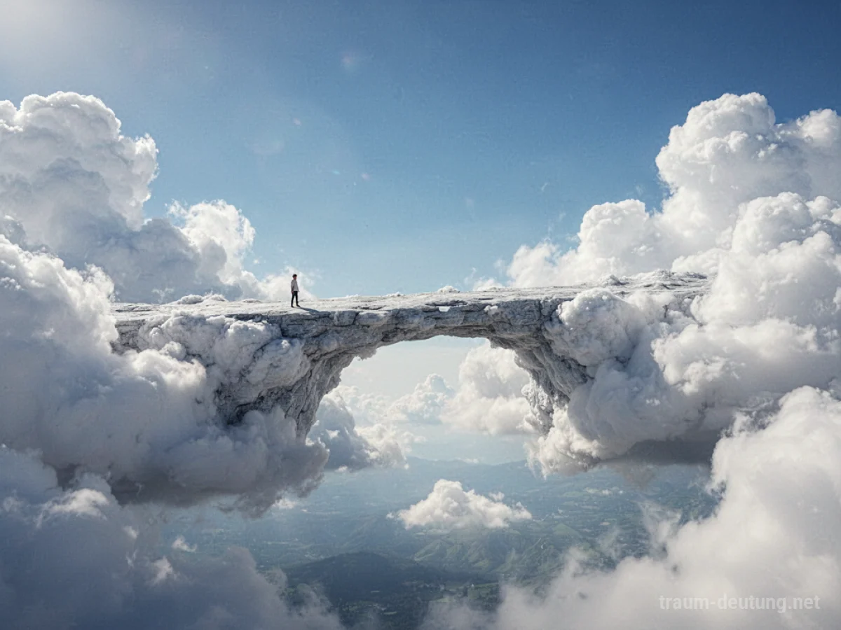 Wolken bilden eine Brücke im Himmel
