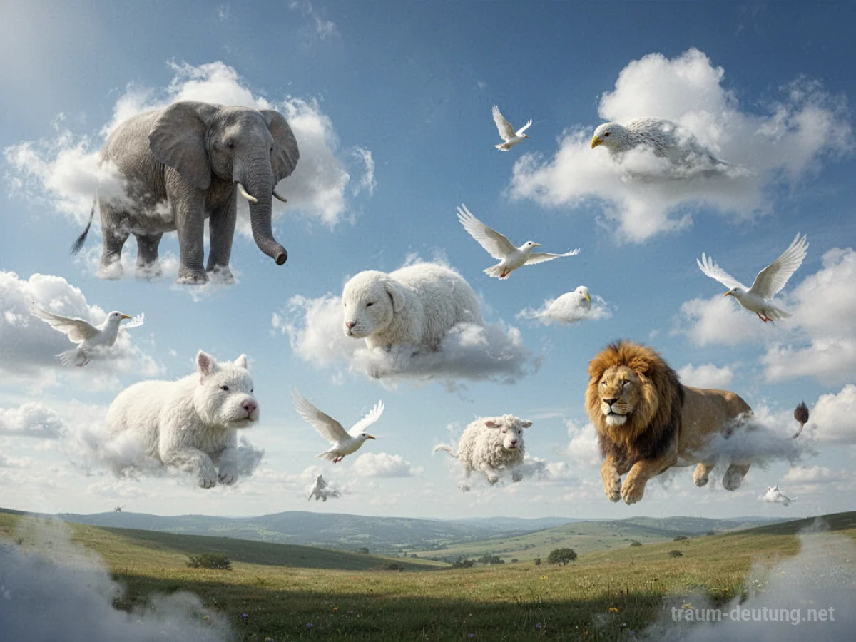 Wolken in Tierformen am Himmel