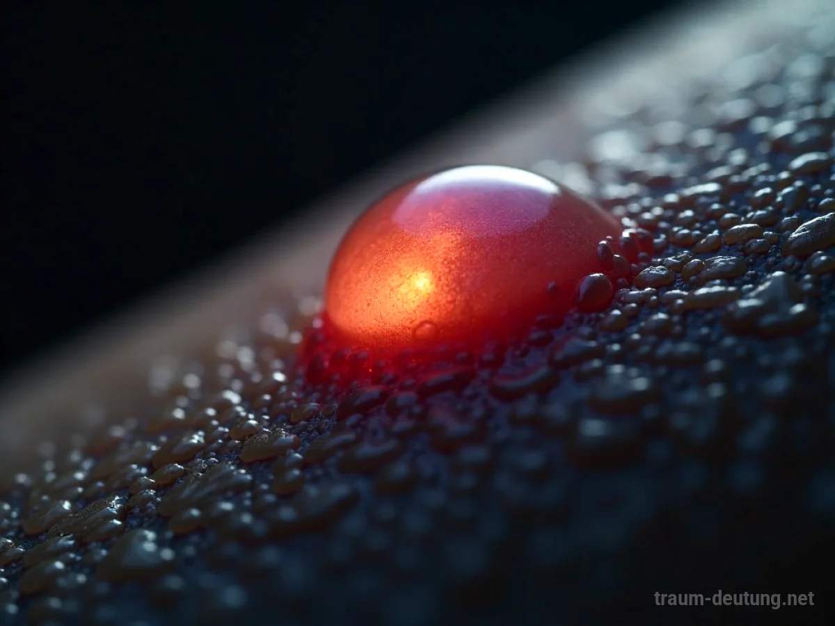 Traumsymbol Pore: Eine extrem detaillierte Nahaufnahme einer menschlichen Hautpore, beleuchtet von einem sanften Spotlight, mit Fokus auf die Hauttextur und subtile Schatten.