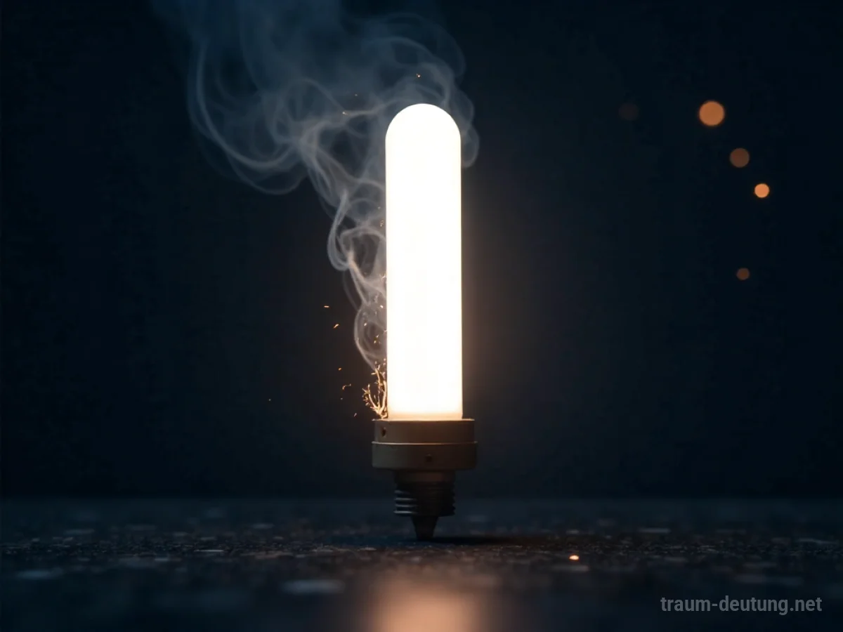 Traumsymbol Xenon: Eine einzelne, intensiv leuchtende Xenon-Gasentladungsröhre in einem dunklen Raum, die ein reines Weißlicht ausstrahlt und elektrische Funken zeigt.